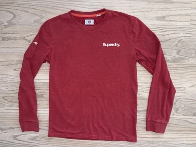 Superdry Camiseta Roja Manga Larga Clásica Wilderness Logo Hombre (L) Creek Red Marl Foto 1 de 4