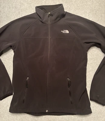 The North Face Jacket Ladies Medium Black Windwall Full Zip Fleece Lined - Image 1 of 4