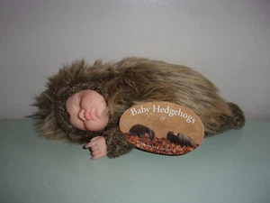 Vintage 1997 Anne Geddes 9" Baby Hedgehog Plush Bean Collectible Tags - Picture 1 of 2