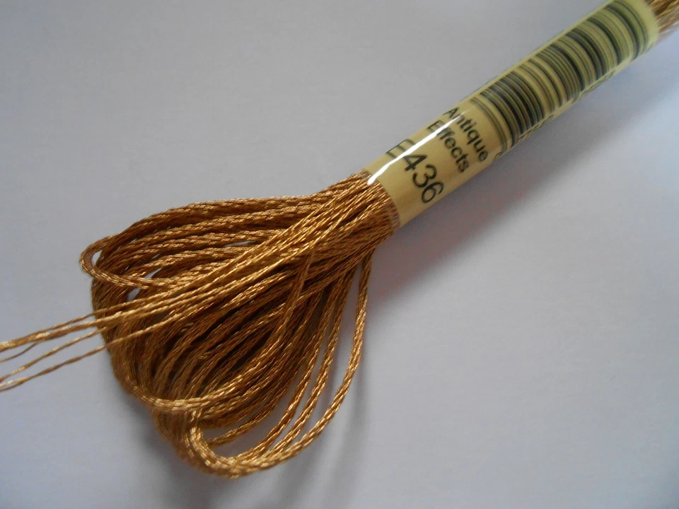 DMC Light Effects Threads - E436 Antique Bronze - Image 1 of 1