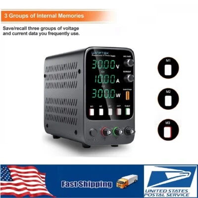 30V 5A Adjustable Lab DC Bench Power Supply Variable Switch Encoder Programmable - Image 1 of 4