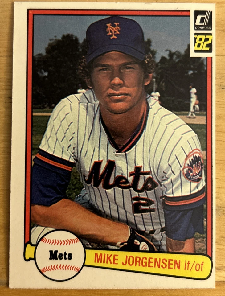 1982 Donruss Mike Jorgensen Baseball Card 224 Mets IF/OF Mid-Grade O/C & Corners - Image 1 of 4
