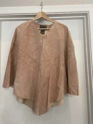 Poncho Vaquera Occidental Pequeño 100% Gamuza Cuero Brandon Thomas Rosa Foto 1 de 4