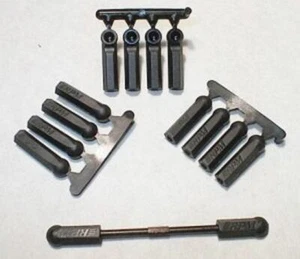 New RPM Long Shank Rod Ends (12) Black For 4-40 Losi #A-6005 73392 - Picture 1 of 1