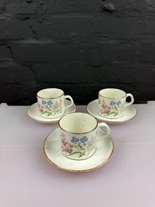 3 x Vintage J&G Meakin Wayside Cups and Saucers Set - Picture 1 of 8