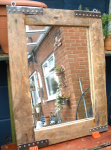 Handmade Rustic Wooden Mirror - Reclaimed Wood