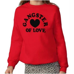 Cool Valentine's Day Gangster of Love Heart Youth Girls Fleece Sweatshirt Kids - Picture 1 of 6