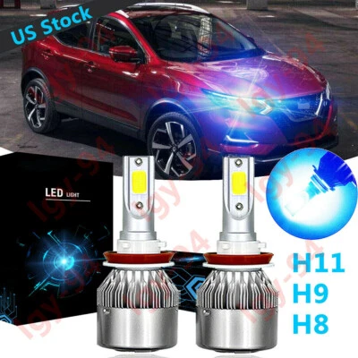 Faro LED azul H11 haz bajo C6 para Nissan Rogue 2008-2019 Murano 2015-2018 Foto 1 de 4