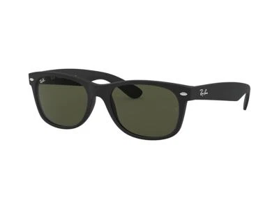 Gafas de sol Ray-Ban New Wayfarer negras de goma/G-15 verdes 52 mm RB2132 622 52-18 Foto 1 de 4