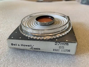 Vintage Bell & Howell Canon 27mm #85 Screw In Camera Filter - Picture 1 of 3