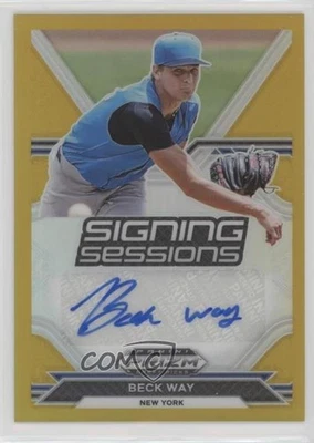 2021 Panini Prizm Draft Picks Signing Sessions Gold /10 Beck Way #SS-BW Auto - Image 1 of 2