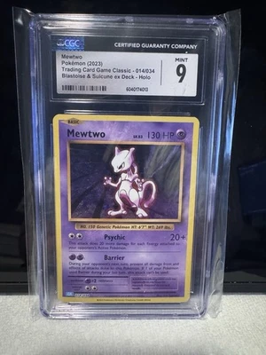 Mewtwo Pokémon (2023) Trading Card Game Classic - 014/034 Holo CGC MINT 9 - Image 1 of 2