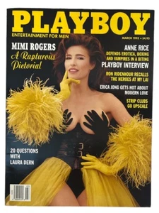 Playboy March 1993, w/ Centerfold Kimberly Donley, Mimi Rogers, Anne Rice, - Picture 1 of 2
