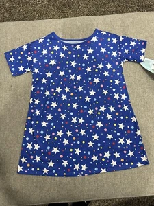 Girls' Short Sleeve Night Gown - Cat & Jack Blue Size Medium - Picture 1 of 1