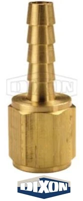 1/4" Hose ID x 1/4" FEMALE NPTF Brass Barb Fitting 1040404C (BF22) Dixon Valve - Image 1 of 4