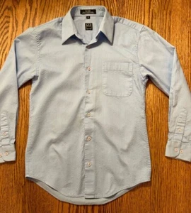 Ike Behar Blue  100% Cotton Boys Dress Shirts Size 12 Great for Holidays  - Picture 1 of 6