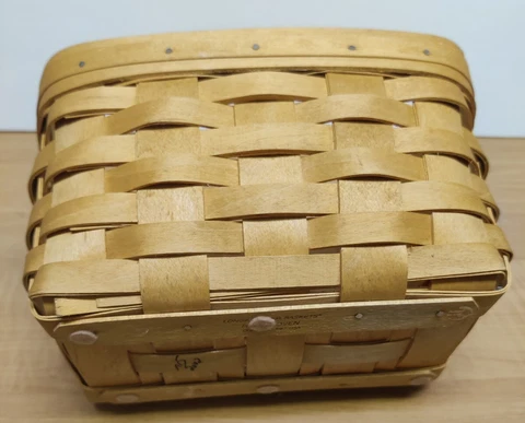 Longaberger 2002 Large Recipe Basket USA Made Handwoven Natural Color Cover