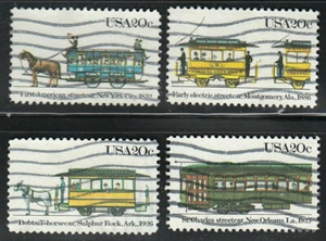 #2059-62 STREET CARS 20¢ USED SE-TENANTS ~ STOCK ~ FREE S/H - Picture 1 of 1