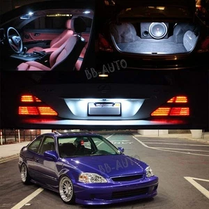 99-00 Civic 2DR SI White LED Bulb Package (Map + Dome + Trunk + License Plate) - Picture 1 of 1