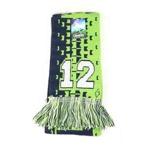 GWEAR NFL Seattle Seahawks 12 Man SEATTLE Scarf Navy Blue Green One Size - Picture 1 of 4