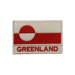 Greenland Country Flag Patch Iron On Patch Sew On Badge Embroidered Patch - Picture 1 of 1