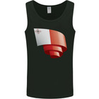 Curled Malta Flag Maltese Day Football Mens Vest Tank Top