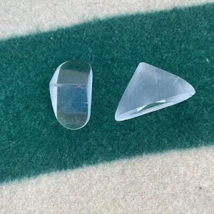 Lot of 2 Glass Crystal Prisms for Microscope  - Picture 1 of 4