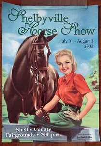 2002 original Shelbyville TN Horse Show Poster Shelby County Tennessee 20x28 - Picture 1 of 6