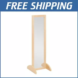 Natural Birch Kids Mirror: Double-Sided Design for Imaginative Play and Learning - Picture 1 of 12