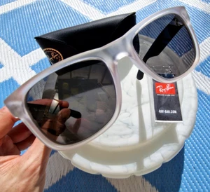Ray Ban ' RB 4165 Justin 6512/87 'Matte Transparent Sunglasses Italy ***RARE - Imagen 1 de 16