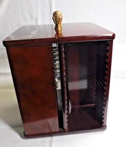 Bombay Company Drehholz 64 DVD CD Hülle Halter Aufbewahrung Regal Karussell - Bild 1 von 6