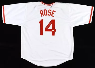 Pete Rose Autographed Cincinnati Reds Signed Custom Jersey JSA FREE SHIPPING - Image 1 of 3