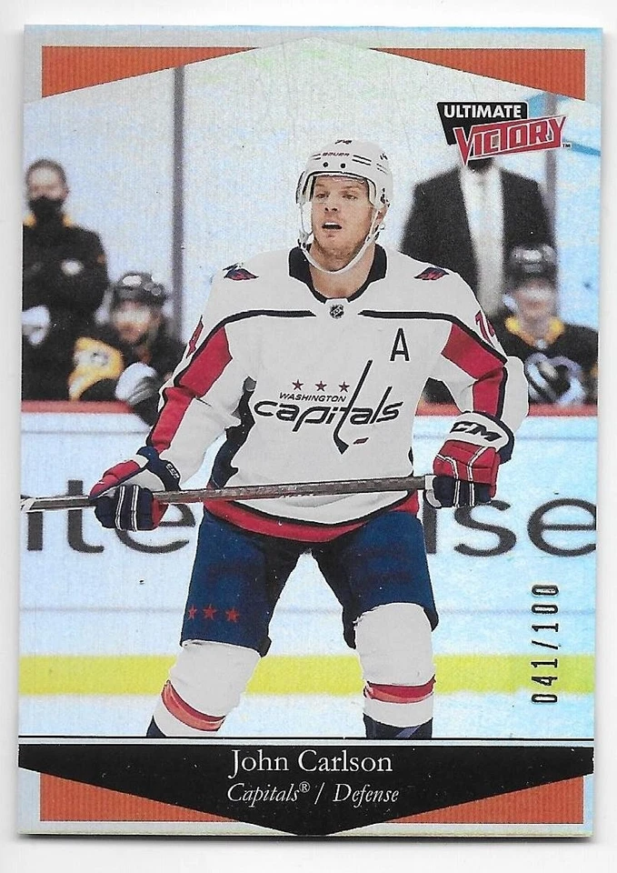 20/21 UPPER DECK EXTENDED ULTIMATE VICTORY SILVER PARALLEL John Carlson #41/100 - Image 1 of 1