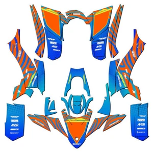 2017-2021 YFZ 50 TIGRE Orange Senge Graphics Kit Compatible with Yamaha - Picture 1 of 7