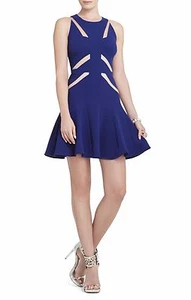 NEW BCBGMAXAZRIA SOLIE TULLE INSERT CUTOUT DRESS UYS6Z061/M481A SIZE 6 - Picture 1 of 3