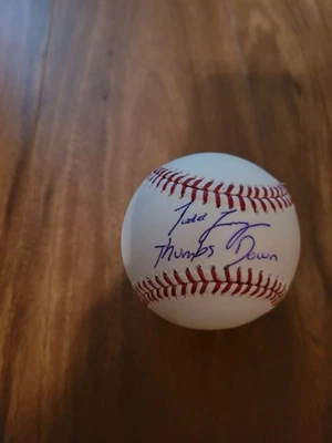 Béisbol Todd Frazier autografiado MLB Rawlings. Insc "pulgares hacia abajo" Steiner certificado de autenticidad Foto 1 de 4
