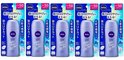 [Vendedor de EE. UU.]NiveaSun FPS 50PA+++ Super Water Gel Protector Solar Botella 2.70floz Juego de 5 Foto 1 de 2