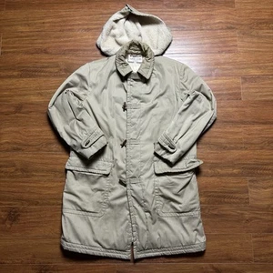 Vtg McGregor Gabardine Range Cloth Jacket 38 Hooded Trench Coat USA 60s - Picture 1 of 24