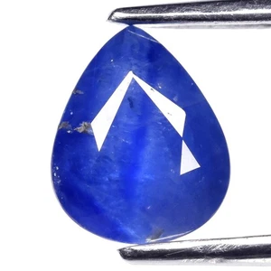 π 1.34ct 7.3x6mm Pear Natural Blue Sapphire - Heated Australia Gemstone - Picture 1 of 4