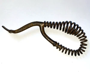 Antique Arctic Cast Iron Coil Metal Plate Wood Stove Lifter Handle To Cool - Picture 1 of 9