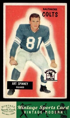 1955 Bowman - Art Spinney - #107 Baltimore Colts - Image 1 of 2