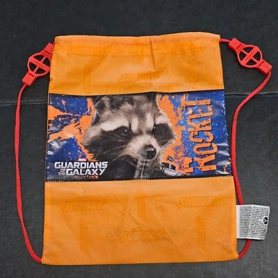 Guardians of the Galaxy Marvel Subway Small Cinch Drawstring Bag Pouch Orange - Image 1 of 4