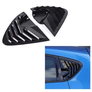Cubiertas de ventilación de persiana de ventana lateral trasera negra brillante Seat Leon MK2 2008-2012 2 piezas - Imagen 1 de 9