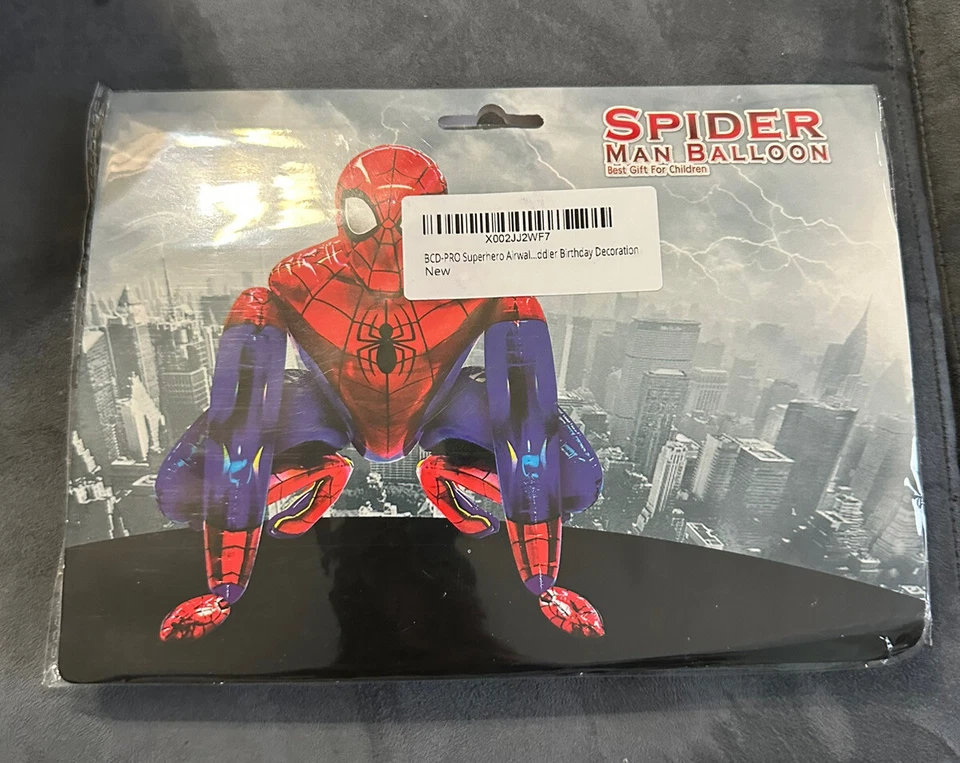 Superhéroe Spiderman Marvel Soporte 3D Airwalker Globo Tamaño Mediano Fiesta de Cumpleaños Foto 1 de 1