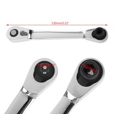 1/4" Dual Head Square 72-Tooth  Ratchet Driver Screwdriver  Socket Wrench Tool