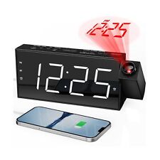 Digital Projector Alarm Clocks for Kids Bedroom,Plug-in LED Display Clock wit...