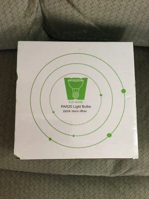 New Par20 Light Bulbs, E26 Base, 2800K Warm White - 9 Pack - Image 1 of 2