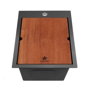 Starstar Workstation 15x20 Aufsatz Single schwarz Edelstahl Küchenspüle - Bild 1 von 6