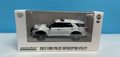 Greenlight 1/64 Scale White 2022 Ford Police Interceptor Utility Vehicle - Image 1 of 4