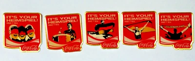 Rarität, 5-er Pin Set , Coca Cola ,Fußball-WM 2006, Sammlung,Auflösung,Nachlass - Bild 1 von 3